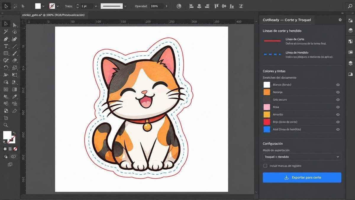 CutReady running inside Illustrator